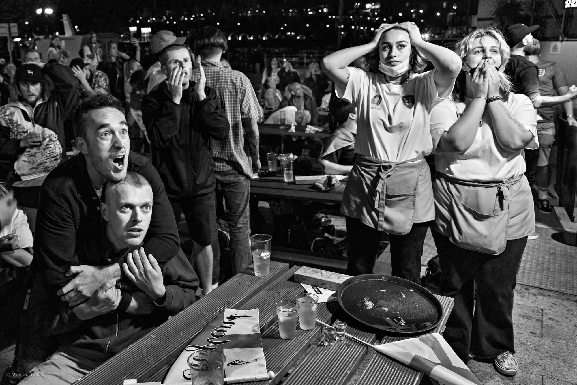 Penalty shoot-out, England loses on the final ball. Photo: Mike Goldwater