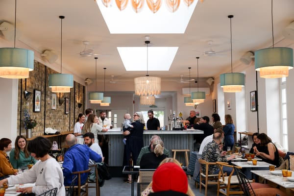 People dining at Tins & Fins restaurant, Margate