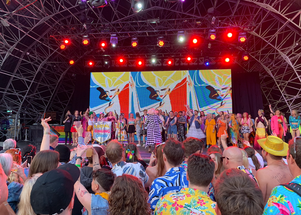 Social Singing Choir at Margate Pride 2023.        Photo: Strange Tourist